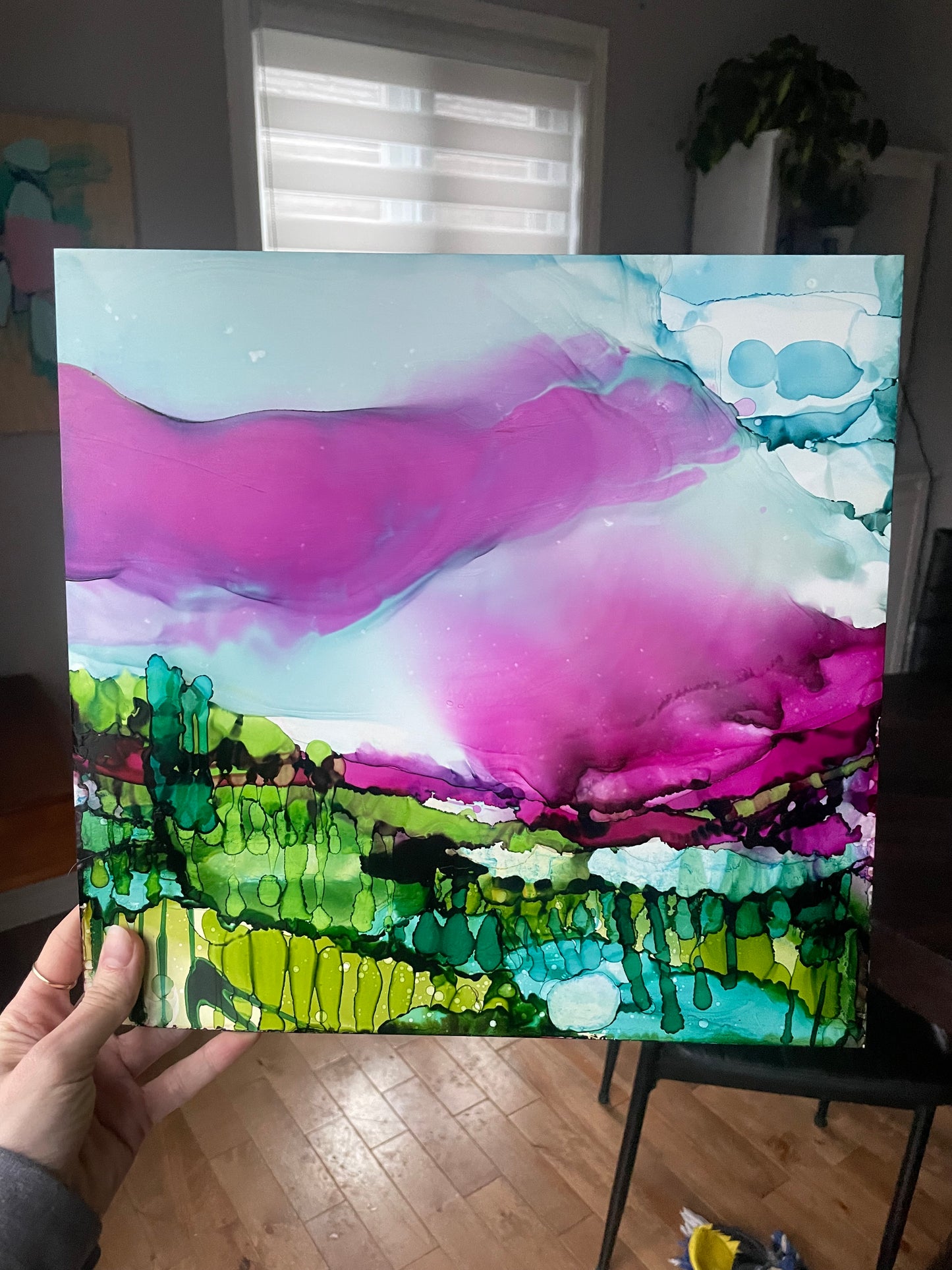 Le marais au ciel pourpre 12X12