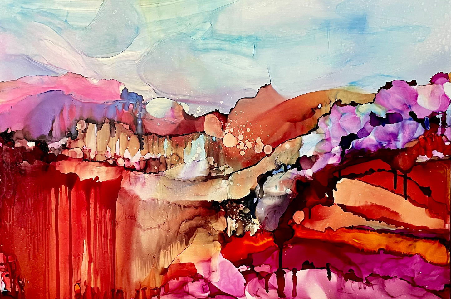 La montagne aux mille aurores 28X40