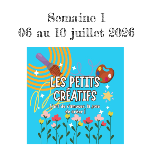 Camp de jour 2026- Semaine 1 (06 juillet au 10 juillet 2026)
