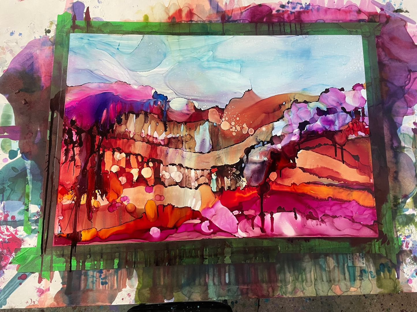 La montagne aux mille aurores 28X40