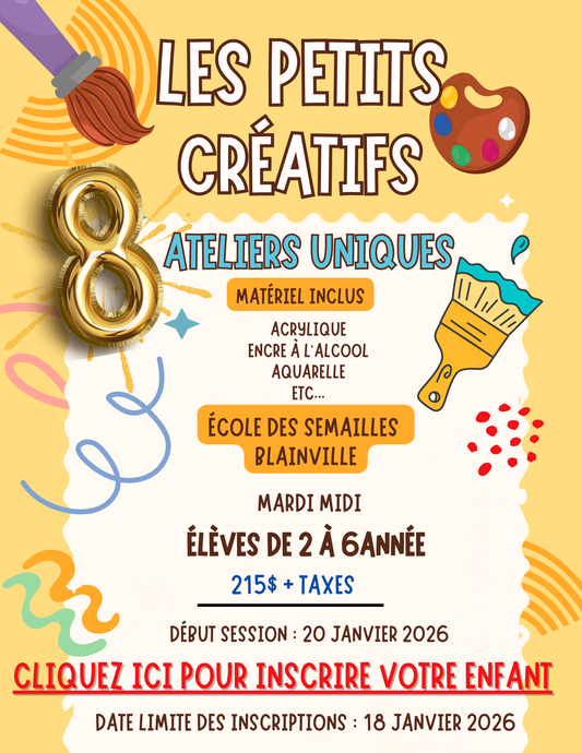 ÉCOLE DES SEMAILLES | Hiver2026 | MARDI midi- 2e à 6e année