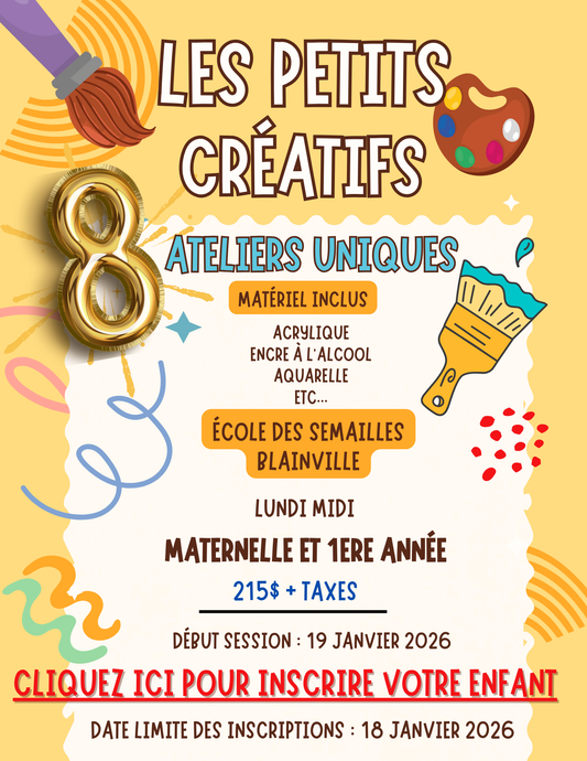 ÉCOLE DES SEMAILLES | Hiver2026 | LUNDI midi- Maternelle et 1ere année