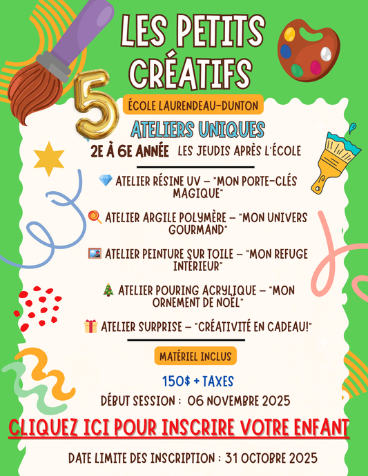 ÉCOLE LAURENDEAU-DUNTON| Automne 2025 | JEUDIS Après-l'école - 2e à 6e année